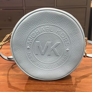 Michael Kors Sky Blue Round Crossbody Bag